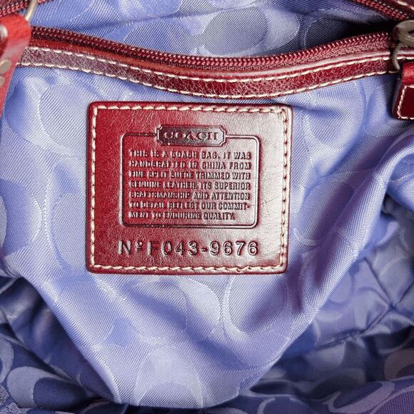 Coach Hampton Bucket Purple Suede Leather Shoulder SOHO Mid Size Tote Bag 9676 - Picture 10 of 12